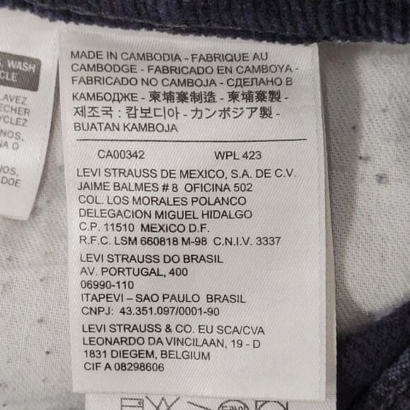 LEVIS 514 Corduroy Pants 32x34 Straight White-Tab - Picture 6 of 16